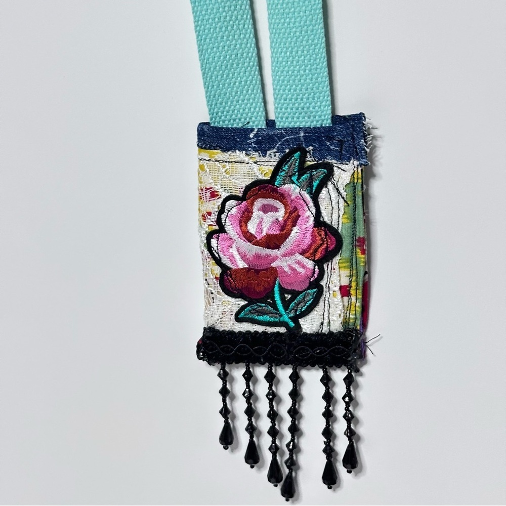 RUBYRUDI Necklace Purse, Hand Crafted, Amulet Wallet Pouch Artisan OOAK Signed